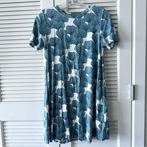 AVA SKY/FIGHTING EEL Aqua Roma Dress Size SMALL